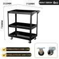 REAIM 【Logam】Troli Bengkel Rak 3 Susun Trolly Besi Kapasitas tinggi Trolley Bantalan beban 500KG. 