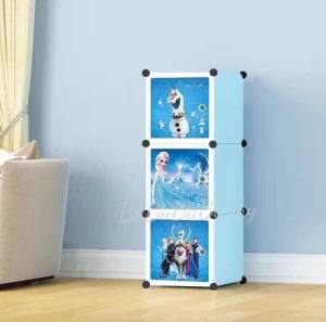3Cube Wardrobe Bedroom Cabinet Furniture and Living Room Organizer Kids Clothing Disney Storage