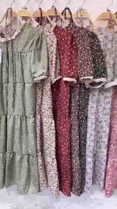 Đầm Hoa Nhí Babydoll Phối Ren Siêu Xinh