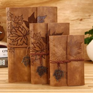 TEWUB A7/A6/A5 Travelers Vintage Notebook PU Leather Kraft Paper Spiral Notebook Retro Handbooks Binder PU Leather Kraft Notebook Journal Diary