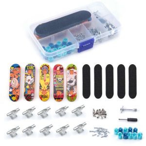5pcs/Set Mainan Skateboard Mini Professional Finger Skateboard Jari Mainan Diy Finger Skate