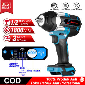 COOFARI 1800N.M Torsi Brushless Electric Impact Wrench Untuk Truk 1/2 Inch Cordless Wrench Driver Alat Untuk Makita 18V Baterai