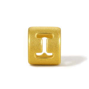 ZHOU LIU FU 周六福 Mini Charme NEW Alphabets Numerics 24K Solid Gold Charms Bracelets Letters Bracelet Beads Pure Gold Jewelry Charm for Necklaces Bracelets Pendants (Buy 1 charm free 1 bracelet)