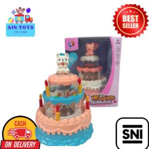 Mainan Brithday Cake Electrik Kue Ulang Tahun  Electric Rotary Cake Tp558