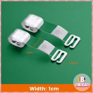 Biblio【Ready in Stock】 Transparent Invisible Non-Slip Underwear Bra Straps Width 0.1cm/1cm/1.2cm/1.5cm/1.8cm