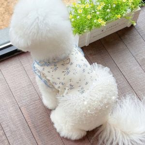 SPARAK Soft Puppy Cat Princess Dress Summer Breathable Corgi Teddy Clothes Cute Comfortable Pet Dress for Small Dog Cat