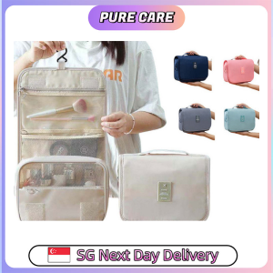 【Pure Care】 Travel Toiletry Bag / Foldable Cosmetic Bags / Makeup Storage Bag / Large Capacity Toiletries Hangbag