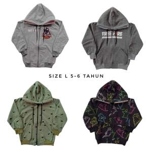 Jacket Zipper hoodie  anak 1-6 tahun karakter jaket anak