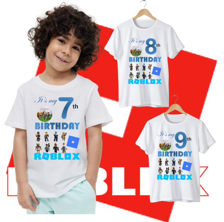ROBLOX NEW BIRTHDAY T-SHIRT FOR KIDS FIT TO 1-12 YEARS OLD Lazada PH