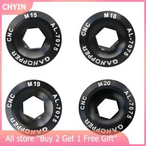 [COD] CHYIN M15 M18 M19 M20 Aluminum Alloy MTB Bicycle Crank Screw Cap Road Bike Crankset Cover Caps Bolt