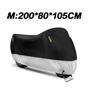 Motorcycle Cover All Season Universal Weather Night Reflective Waterproof Dust UV Outdoor Protection with Lock-Holes