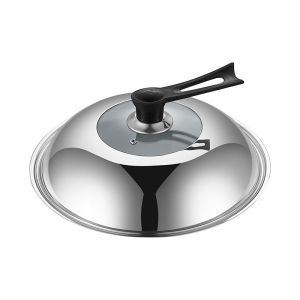 Onetwone Nắp chảo thủy tinh bằng thép không gỉ nắp Chảo nắp đa năng đứng được cho nồi nấu ăn Nắp chảo Vung chảo bền chống cháy nổ 30cm/32cm/34cm/36cm