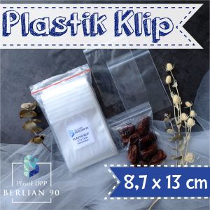 PLASTIK KLIP Atau CLIP Ukuran 8.7 X 13 Cm Clip Ziplock Plastik Bening Serbaguna