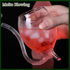 Moito Wine Whiskey Heat Resistant Sucking Juice Milk Drinking Tube Straw Cup Creative Wine High Quality Cup