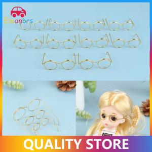 [Eleanor] 5/10Pcs Fashion Round Frame Lensless Retro Cool Doll Glasses For 9/25/30cm Doll