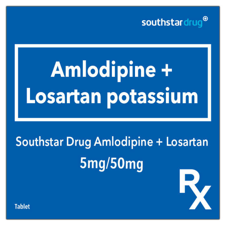 Rx Southstar Drug Amlodipine Losartan 5mg 50mg Tablet Lazada Ph