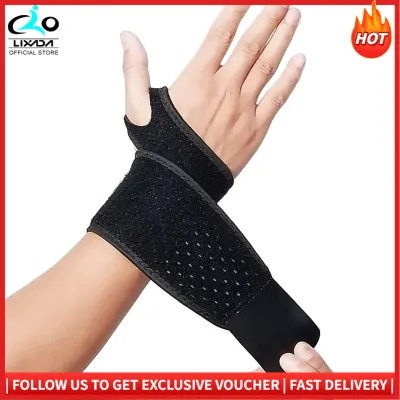 Wrist Support Brace Wrist Stabilizer Adjustable Wrist Bandages Protector Left and Right Hand Wrist Wraps for Fitness Office Pain Relief (one pc)