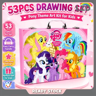 53PCS Art Set Children Watercolor Pen Crayon Marker Pencil Drawing Painting Set Gift