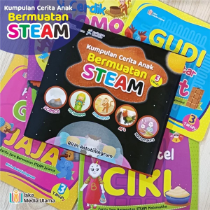 Buku Anak Kumpulan Cerita Seru Bermuatan STEAM Usia 3+ (Paket 5 Buku Box Ekslusif) Iska Media
