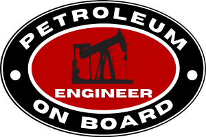License Petroleum Engineer ON BOARD VINYL STICKER 7X10cm