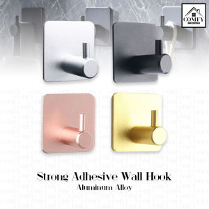 Strong Stainless Steel Powerful Sticky 3M Adhesive Wall Hook Square Minimalistic Modern Heavy Duty