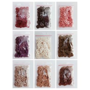 100biji kancing Hem Kemeja Tunik lubang 4 / kancing Baju 18L /11 mm warna warni