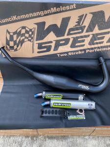 Knalpot Chamber Hitam Tipe Standar Ninja R RR SS Silincer Logo Emboss ORI WINSPEED PERFOMANCE