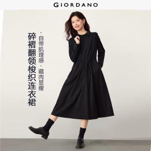 Giordano Beau Monde Women Gathered seam knit maxi dress Free Shipping 13466719