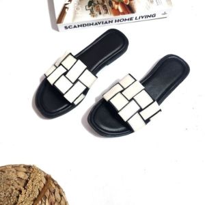 Sandal Wanita Flat Kokop Ketupat Modis Sendal Teplek Cewek Model Selop Anyaman - Shahinaz Collection