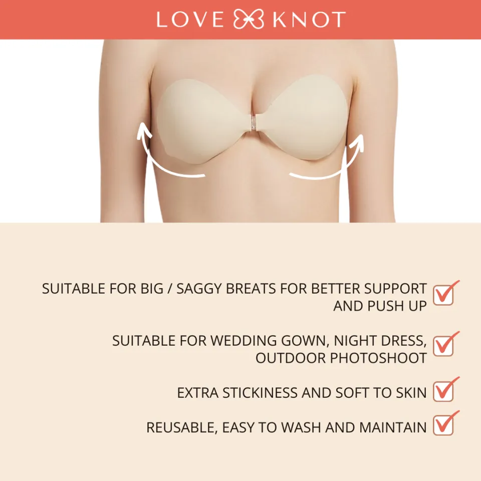 NEW TECH] Love Knot Cup A-D Premium Ultra Thin Silicone Seamless Waterproof  Adhesive Nubra