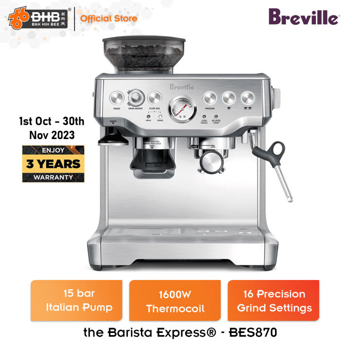 Breville Bes870 Barista Express Espresso Coffee Machine Coffee Maker 