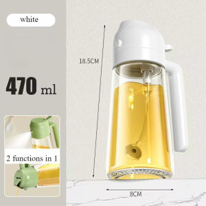Dụng cụ chiết dầu fypo 2 trong 1 cho nhà bếp Chai xịt dầu 470ml bình xịt dầu để nấu ăn chai nhớt ô liu thủy tinh dùng cho thực phẩm với đầu rót dụng cụ nhà bếp BBQ hoàn hảo