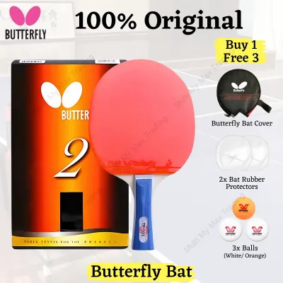 Fast Delivery 100% Authentic Butterfly TBC201 Ping Pong Bat (Buy 1 free 3 items) Table Tennis Bat