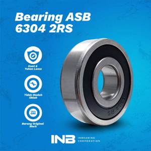 Laker Bearing 6304 2RS ASB Bearing Roda Depan Roda 3 INB Original ASB