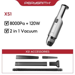 [M] PerySmith XS1 Cordless Vacuum Cleaner Mini Wireless Portable Sofa Bed Cleaner Tabel Keyboard Handheld Vacuum For Car Pet Hair 120W 8000PA