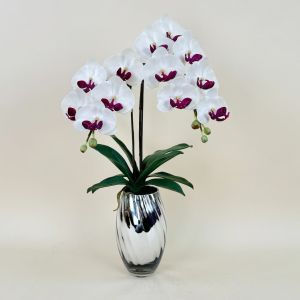 แจกันกล้วยไม้ประดิษฐ์ ดอกไม้ปลอมพร้อมแจกัน ตกแต่งบ้าน