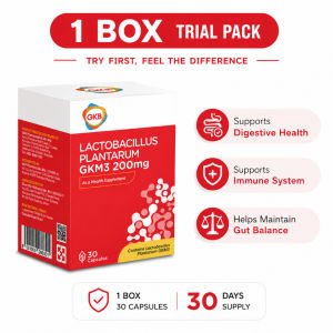 [100% ORIGINAL] GKB Lactobacillus Plantarum GKM3 200mg (30s/) Gut Health Probiotic Supplement [Free Gift]