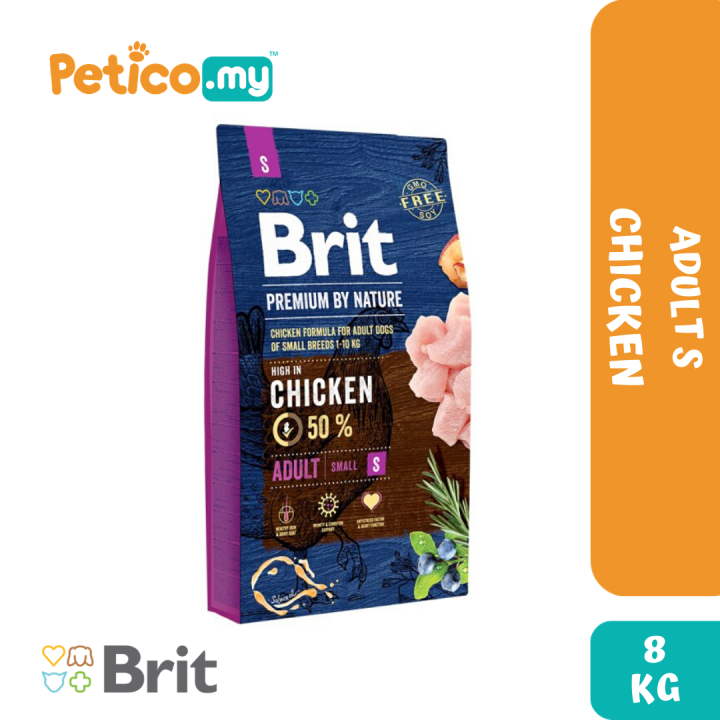 Brit Premium by Nature Adult S 8KG Dog Dry Food Complete Chicken