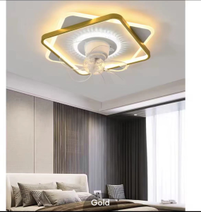 2023 New Modern Spin Ceiling Fan LED Lamp 7 Blades Bedroom Ceiling Fan With Remote Control Ceiling Fans With Light Indoor Lighting
