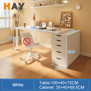 Writing Table Study Table Drawer Cabinet Meja Belajar Side Cabinet  Office Table Makeup Table Meja Solek Computer Table with Drawer