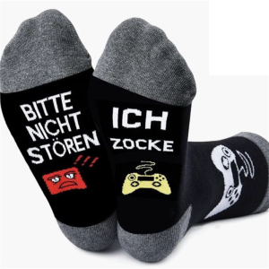 Gaming Themed Socks for Men and Women with Funny Sayings and Gamer Designs for Birthdays and Festive Christmas Party
