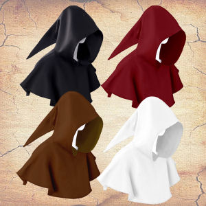 Medieval Performance Costume Stage Performance Costume cos Pointed Hat Short Cape Cloak Hooded Cape Halloween Costume
