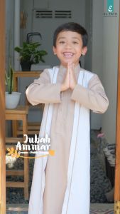 Jubah Ammar Setelan Baju Muslim Anak Laki-Laki Lengan Panjang 2-12 Tahun Katun Toyobo Jubah Anak