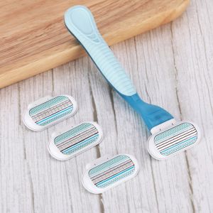 SG Quality Controlled Razor Blades Handle Compatible with Gillette Venus for Hair Removal Women Pink Blue