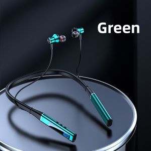 NEW 5.1 Bluetooth Headphon 100 Hours Playback Bass In Ear Headset Wireless Earphon Neckband Waterproof Headphones TF Card Magnet
