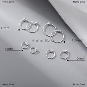 [COD] Home Base Minimalist Woman Hoop Earrings Small Ear Bone Buckle Simple Fine Jewelry Ear Bone Nail Earrings For Women Ear Hoops Fashion Accessories