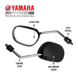 1 Pair Universal Motorcycle Side Mirror Anti-glare Rotatable Control High Definition Large Rearview Mirror