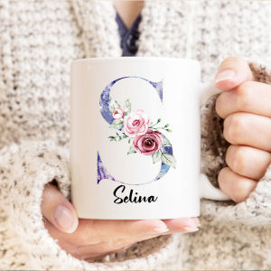 Personalized Floral Coffee Mug with Name Creative Tumbler Cup Mugs for Water Tea Milk Birthday Mothers Day Surprised Gift2026