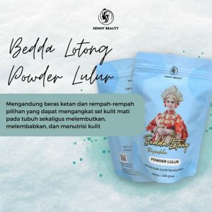Lulur Bedda Lotong Henny Beauty 100gr Lulur& masker bedda lotong BPOM/ henny beauty BPOM