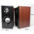 3.5mm computer stereo subwoofer, wooden USB 3D audio speaker, PC subwoofer. 